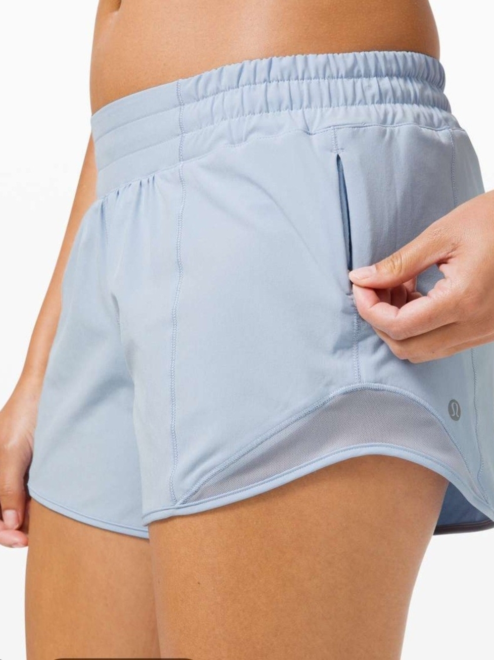 lululemon🛍 athletica Light Blue Women's Running Shorts